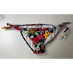 Salt & Cove Juniors Penny Lane Bikini Bottoms Sz L Floral Print Tie Swimwear NWT